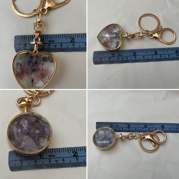 Amethyst & Lavender Dried Flower Keychains - Picture 15 of 15